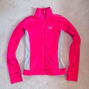 Abercrombie & Fitch neon pink athletic jacket